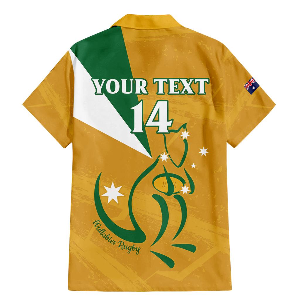 Custom Australia Rugby Family Matching Mermaid Dress and Hawaiian Shirt 2024 Wallabies Grunge Style