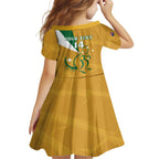 Custom Australia Rugby Family Matching Off Shoulder Maxi Dress and Hawaiian Shirt 2024 Wallabies Grunge Style