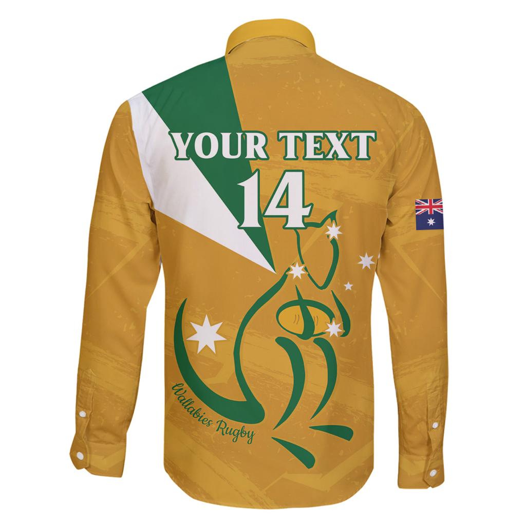 Custom Australia Rugby Family Matching Off Shoulder Short Dress and Hawaiian Shirt 2024 Wallabies Grunge Style