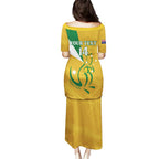 Custom Australia Rugby Family Matching Puletasi and Hawaiian Shirt 2024 Wallabies Grunge Style