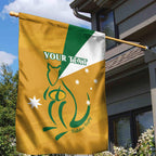 Custom Australia Rugby Garden Flag 2024 Wallabies Grunge Style
