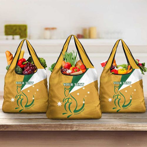 Custom Australia Rugby Grocery Bag Wallabies Grunge Style