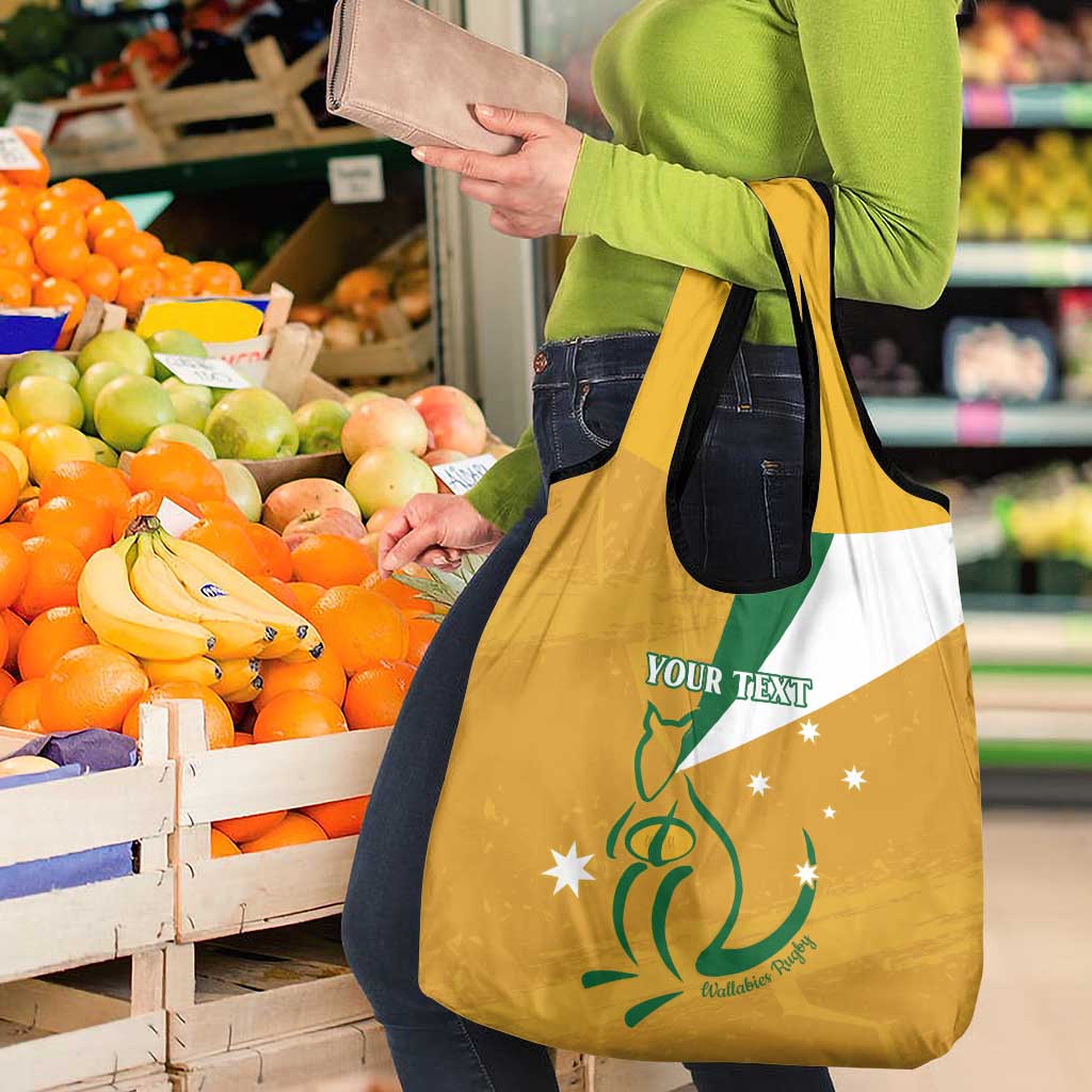 Custom Australia Rugby Grocery Bag Wallabies Grunge Style