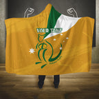 Custom Australia Rugby Hooded Blanket 2024 Wallabies Grunge Style