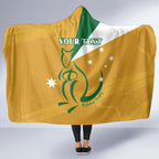 Custom Australia Rugby Hooded Blanket 2024 Wallabies Grunge Style