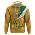 Custom Australia Rugby Hoodie 2024 Wallabies Grunge Style