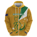Custom Australia Rugby Hoodie 2024 Wallabies Grunge Style