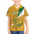 Custom Australia Rugby Kid Hawaiian Shirt 2024 Wallabies Grunge Style