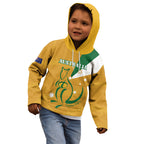Custom Australia Rugby Kid Hoodie 2024 Wallabies Grunge Style