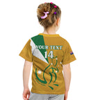 Custom Australia Rugby Kid T Shirt 2024 Wallabies Grunge Style