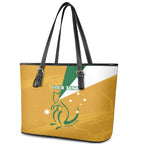 Custom Australia Rugby Leather Tote Bag 2024 Wallabies Grunge Style