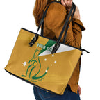 Custom Australia Rugby Leather Tote Bag 2024 Wallabies Grunge Style
