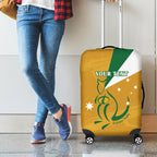 Custom Australia Rugby Luggage Cover 2024 Wallabies Grunge Style