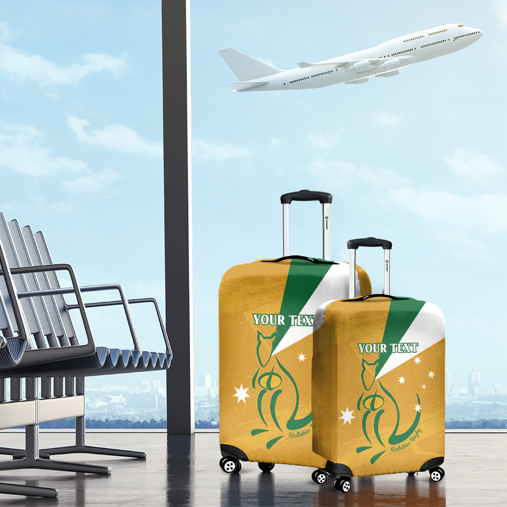 Custom Australia Rugby Luggage Cover 2024 Wallabies Grunge Style