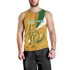 Custom Australia Rugby Men Tank Top 2024 Wallabies Grunge Style