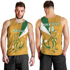 Custom Australia Rugby Men Tank Top 2024 Wallabies Grunge Style