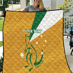 Custom Australia Rugby Quilt 2024 Wallabies Grunge Style