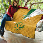 Custom Australia Rugby Quilt 2024 Wallabies Grunge Style