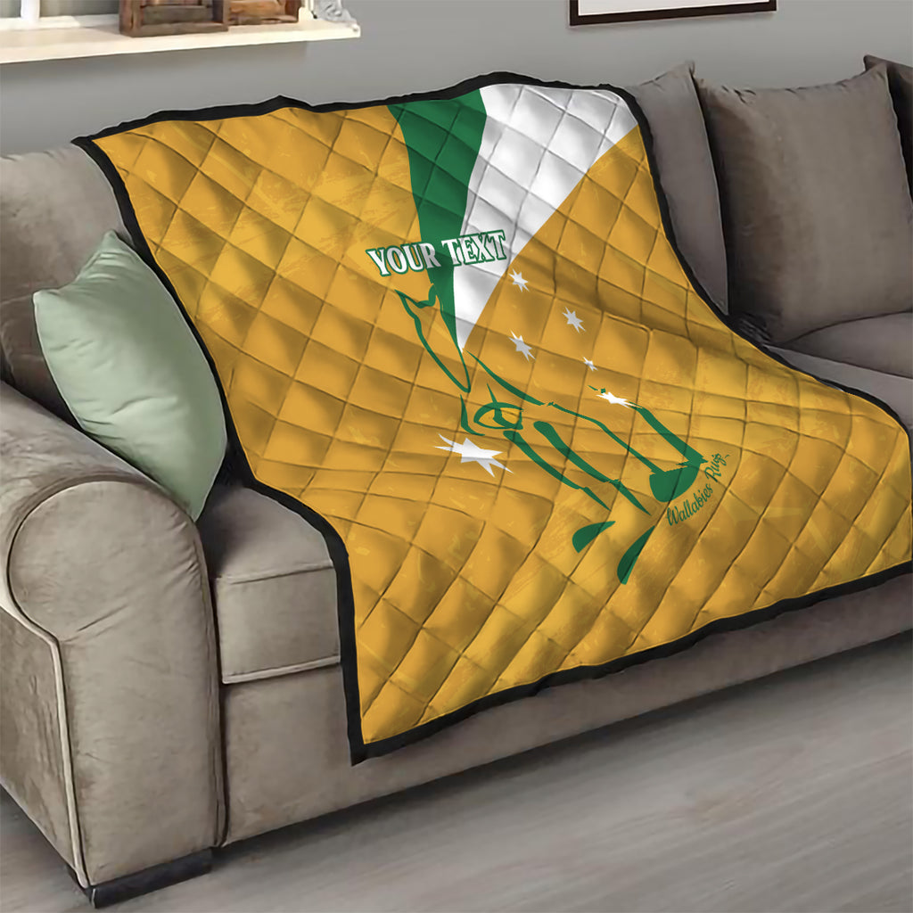 Custom Australia Rugby Quilt 2024 Wallabies Grunge Style