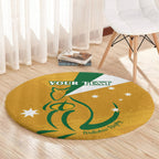 Custom Australia Rugby Round Carpet 2024 Wallabies Grunge Style