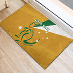 Custom Australia Rugby Rubber Doormat 2024 Wallabies Grunge Style