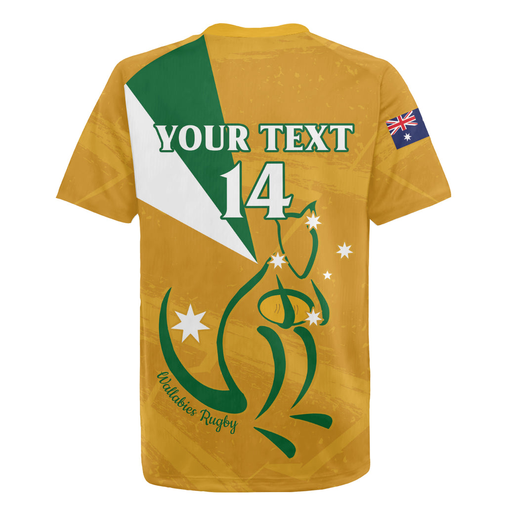 Custom Australia Rugby Rugby Jersey 2024 Wallabies Grunge Style