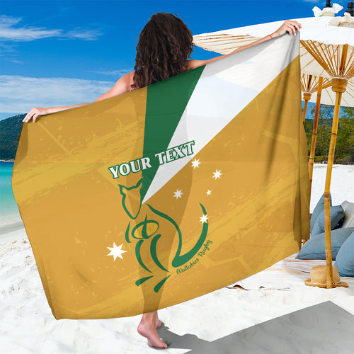 Custom Australia Rugby Sarong 2024 Wallabies Grunge Style