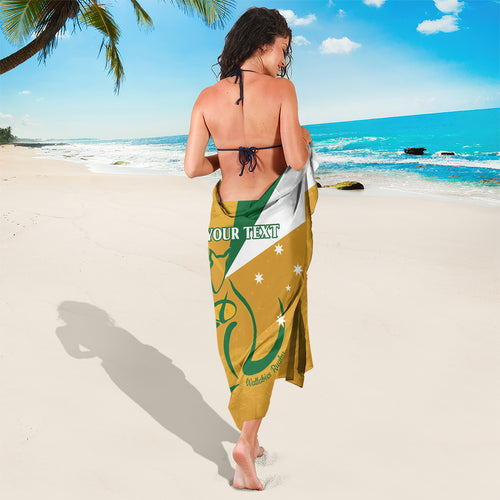 Custom Australia Rugby Sarong 2024 Wallabies Grunge Style