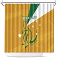 Custom Australia Rugby Shower Curtain 2024 Wallabies Grunge Style