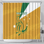Custom Australia Rugby Shower Curtain 2024 Wallabies Grunge Style