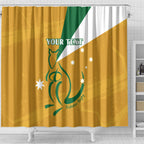 Custom Australia Rugby Shower Curtain 2024 Wallabies Grunge Style