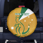 Custom Australia Rugby Spare Tire Cover 2024 Wallabies Grunge Style