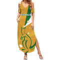 Custom Australia Rugby Summer Maxi Dress 2024 Wallabies Grunge Style