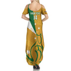 Custom Australia Rugby Summer Maxi Dress 2024 Wallabies Grunge Style