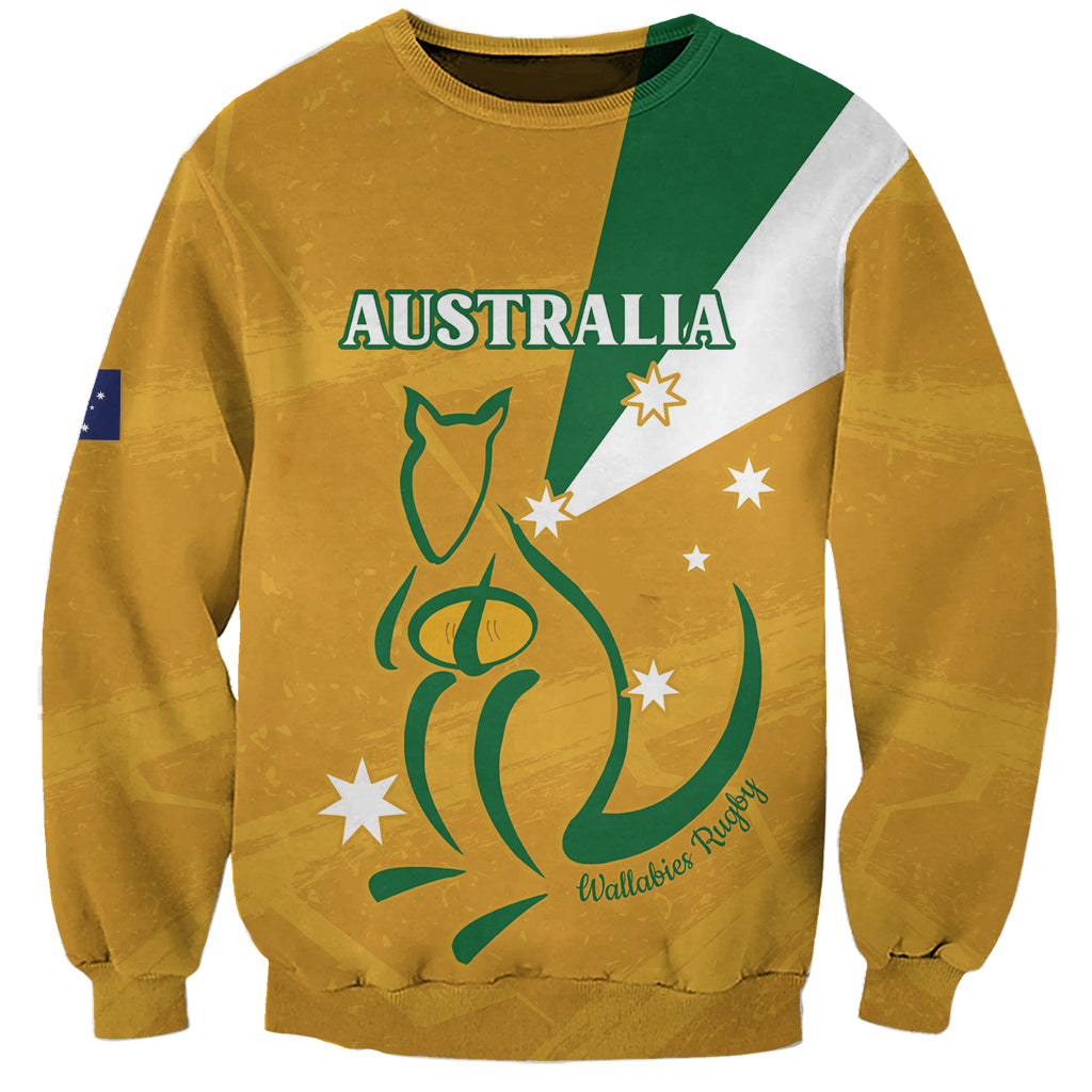 Custom Australia Rugby Sweatshirt 2024 Wallabies Grunge Style