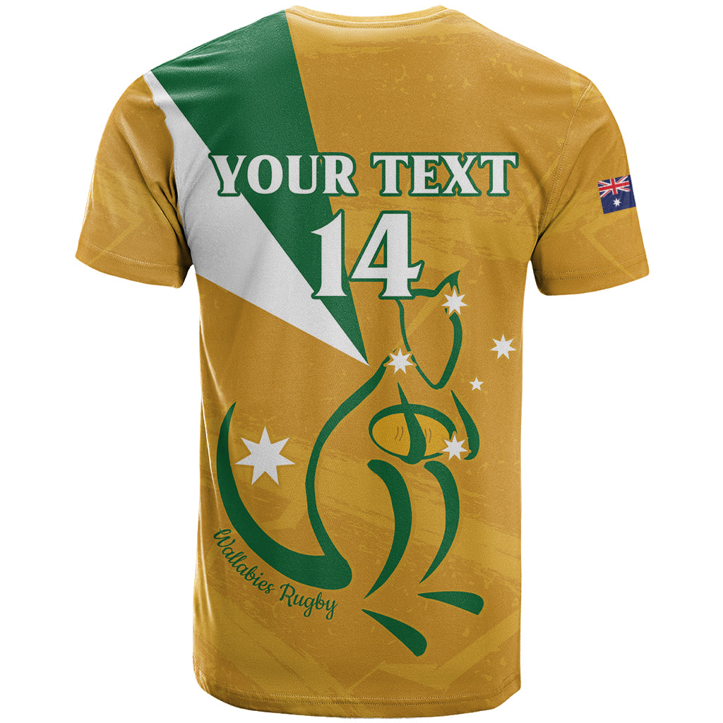 Custom Australia Rugby T Shirt 2024 Wallabies Grunge Style
