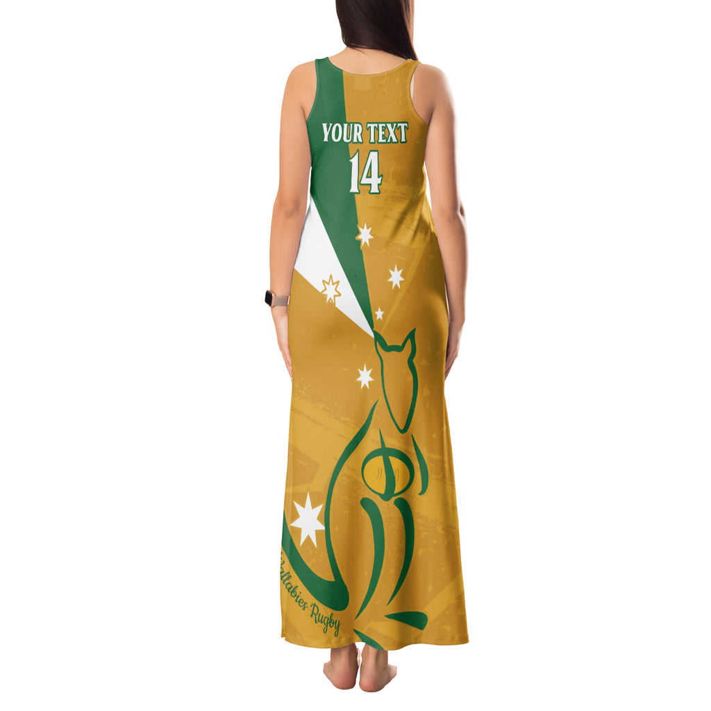 Custom Australia Rugby Tank Maxi Dress 2024 Wallabies Grunge Style