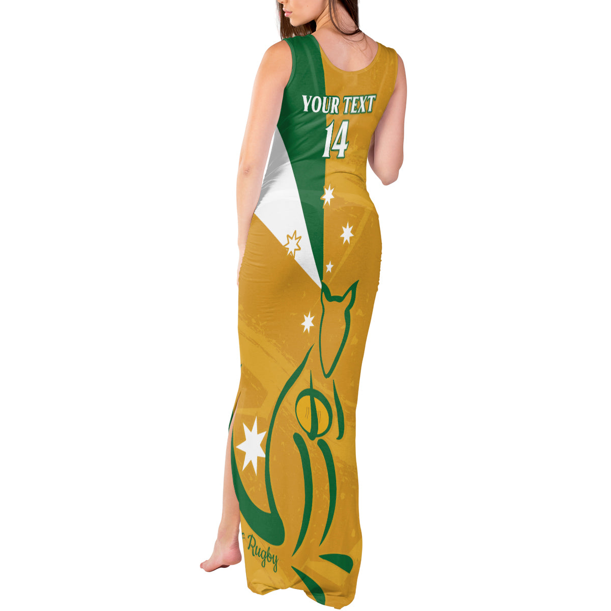 Custom Australia Rugby Tank Maxi Dress 2024 Wallabies Grunge Style