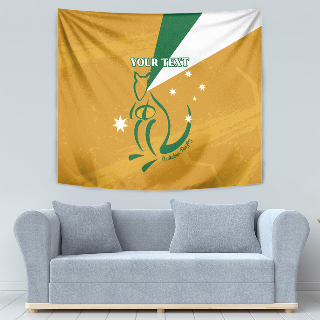 Custom Australia Rugby Tapestry 2024 Wallabies Grunge Style