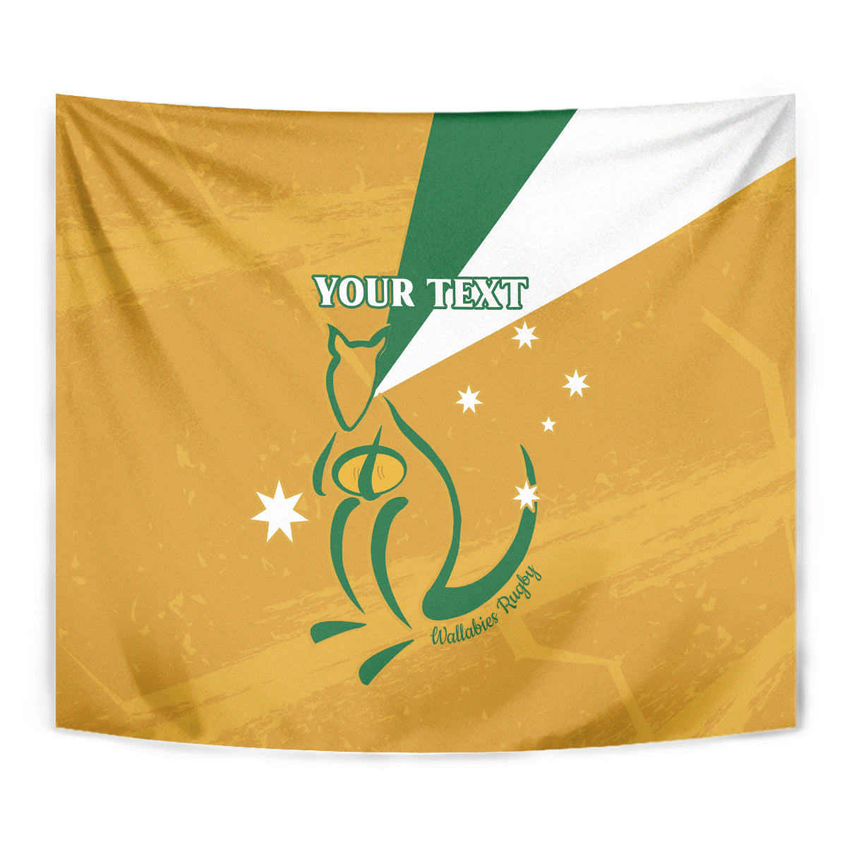 Custom Australia Rugby Tapestry 2024 Wallabies Grunge Style