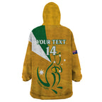 Custom Australia Rugby Wearable Blanket Hoodie 2024 Wallabies Grunge Style