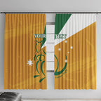 Custom Australia Rugby Window Curtain 2024 Wallabies Grunge Style