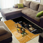 Personalised New Zealand And Australia Rugby Area Rug 2024 All Black Wallabies Mascots Together