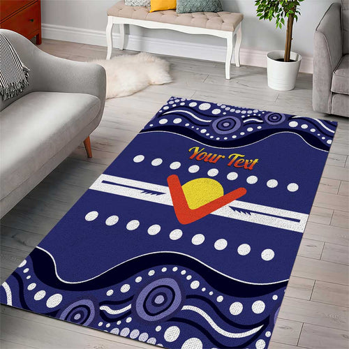 Personalised Ngarrindjeri Nation Area Rug Aboriginal Australian Flag Style