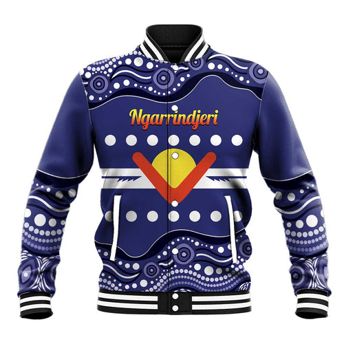 Personalised Ngarrindjeri Nation Baseball Jacket Aboriginal Australian Flag Style