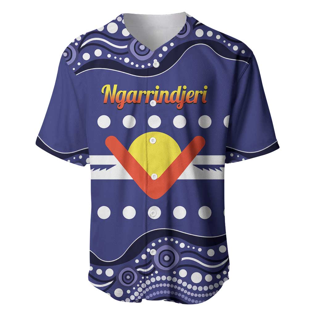 Personalised Ngarrindjeri Nation Baseball Jersey Aboriginal Australian Flag Style