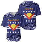 Personalised Ngarrindjeri Nation Baseball Jersey Aboriginal Australian Flag Style