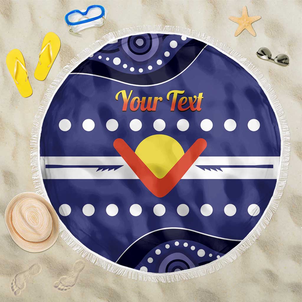 Personalised Ngarrindjeri Nation Beach Blanket Aboriginal Australian Flag Style
