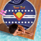 Personalised Ngarrindjeri Nation Beach Blanket Aboriginal Australian Flag Style