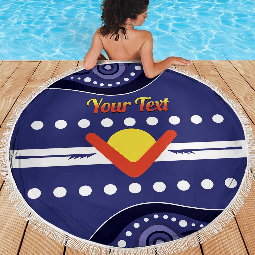 Personalised Ngarrindjeri Nation Beach Blanket Aboriginal Australian Flag Style